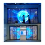Mesh Screen Glasswall LED Ad