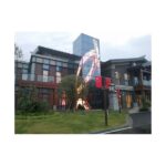 Mesh Screen Glasswall LED Ad