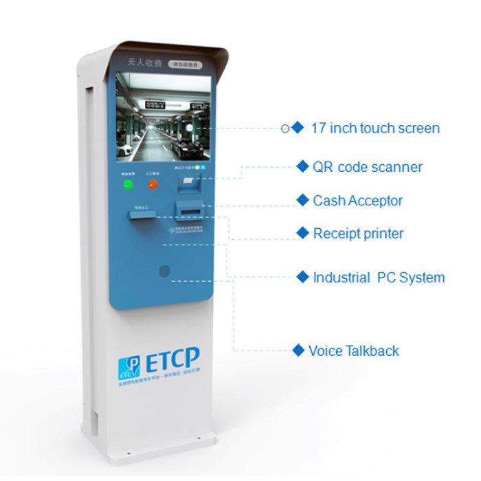Self Service Pay Touch Screen features